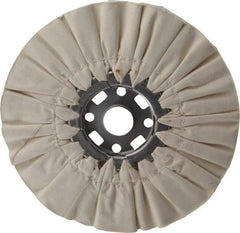 Divine Brothers - 10" Diam x 1/2" Thick Unmounted Buffing Wheel - Ventilated Bias Cut, 1-1/4" Arbor Hole - Strong Tooling