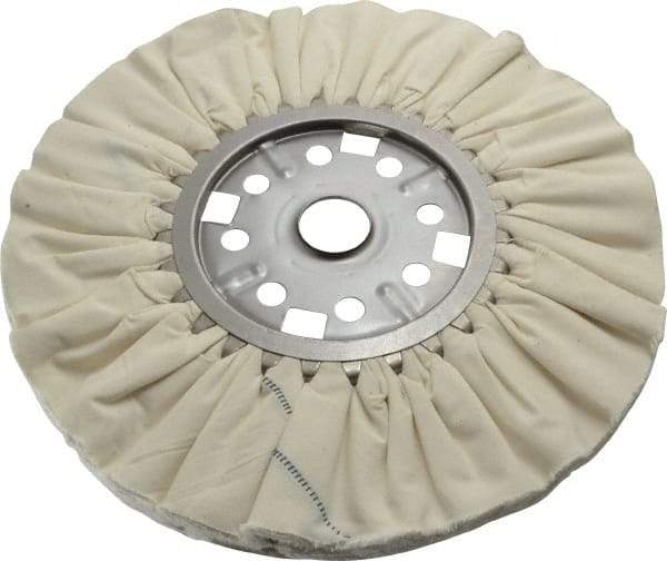 Divine Brothers - 12" Diam x 1/2" Thick Unmounted Buffing Wheel - Ventilated Bias Cut, 1-1/4" Arbor Hole - Strong Tooling