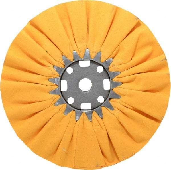 Divine Brothers - 10" Diam x 1/2" Thick Unmounted Buffing Wheel - Ventilated Bias Cut, 3/4" Arbor Hole - Strong Tooling