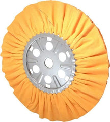 Divine Brothers - 16" Diam x 1/2" Thick Unmounted Buffing Wheel - Ventilated Bias Cut, 1-1/4" Arbor Hole - Strong Tooling