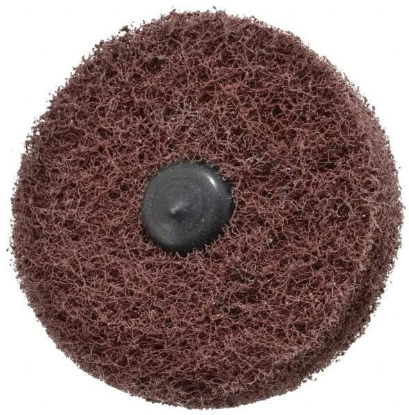 Standard Abrasives - 3" Diam, Medium Mounted Scrubber Buffing Wheel - 2 Ply, Medium Grade, 1/4" Shank Diam, 8,000 RPM - Strong Tooling