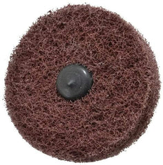 Standard Abrasives - 3" Diam, Medium Mounted Scrubber Buffing Wheel - 2 Ply, Medium Grade, 1/4" Shank Diam, 8,000 RPM - Strong Tooling