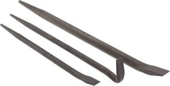 Mayhew - 3 Piece Line-Up & Rolling Head Pry Bar Set - Includes 14, 16 & 20" Lengths - Strong Tooling