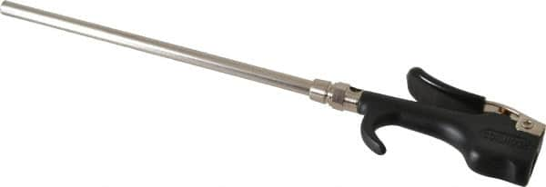 Coilhose Pneumatics - Safety Extension Tube Thumb Lever Blow Gun - 1/4 NPT, 8" Tube Length, Zinc - Strong Tooling