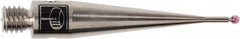 Renishaw - 0.0394 Inch Ball Diameter, Stainless Steel Stem, M3 Thread, Ruby Point Ball Tip CMM Stylus - 0.1575 Inch Working Length, 0.028 Inch Stem Diameter, 0.8268 Inch Overall Length - Strong Tooling