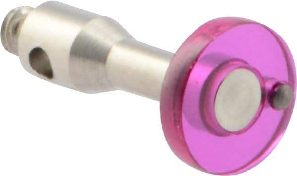 Renishaw - 0.24 Inch Ball Diameter, Stainless Steel Stem, M2 Thread, Ruby Point Disc Tip CMM Stylus - 1.2 mm Working Length, 0.0787 Inch Stem Diameter, 10 mm Overall Length - Strong Tooling