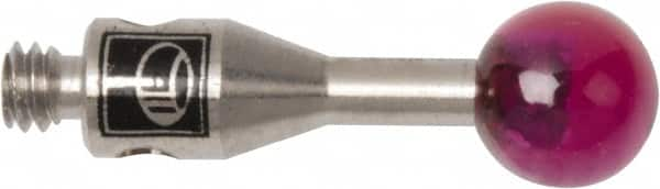 Renishaw - 0.1575 Inch Ball Diameter, Stainless Steel Stem, M2 Thread, Ruby Point Ball Tip CMM Stylus - 0.3937 Inch Working Length, 0.0591 Inch Stem Diameter, 0.3937 Inch Overall Length - Strong Tooling