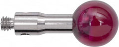 Renishaw - 0.2362 Inch Ball Diameter, Stainless Steel Stem, M2 Thread, Ruby Point Ball Tip CMM Stylus - 0.3937 Inch Working Length, 0.0984 Inch Stem Diameter, 0.3937 Inch Overall Length - Strong Tooling