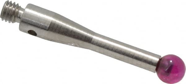 Renishaw - 0.1575 Inch Ball Diameter, Stainless Steel Stem, M3 Thread, Ruby Point Ball Tip CMM Stylus - 0.6772 Inch Working Length, 0.0984 Inch Stem Diameter, 0.8268 Inch Overall Length - Strong Tooling