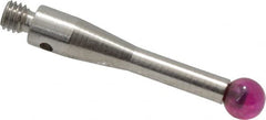 Renishaw - 0.1575 Inch Ball Diameter, Stainless Steel Stem, M3 Thread, Ruby Point Ball Tip CMM Stylus - 0.6772 Inch Working Length, 0.0984 Inch Stem Diameter, 0.8268 Inch Overall Length - Strong Tooling