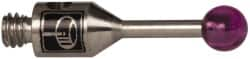 Renishaw - 0.0984 Inch Ball Diameter, Stainless Steel Stem, M2 Thread, Ruby Point Ball Tip CMM Stylus - 0.2559 Inch Working Length, 0.0394 Inch Stem Diameter, 0.3937 Inch Overall Length - Strong Tooling