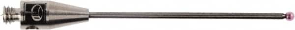 Renishaw - 0.0394 Inch Ball Diameter, Carbide Stem, M2 Thread, Ruby Point Ball Tip CMM Stylus - 0.8071 Inch Working Length, 0.028 Inch Stem Diameter, 1.0827 Inch Overall Length - Strong Tooling