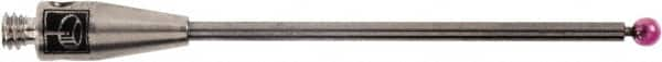 Renishaw - 0.0591 Inch Ball Diameter, Carbide Stem, M2 Thread, Ruby Point Ball Tip CMM Stylus - 0.8858 Inch Working Length, 0.0394 Inch Stem Diameter, 1.1811 Inch Overall Length - Strong Tooling