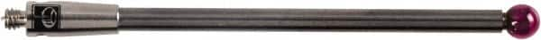 Renishaw - 0.1181 Inch Ball Diameter, Carbide Stem, M2 Thread, Ruby Point Ball Tip CMM Stylus - 1.4567 Inch Working Length, 0.0787 Inch Stem Diameter, 1.5748 Inch Overall Length - Strong Tooling