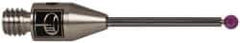 Renishaw - 0.0591 Inch Ball Diameter, Carbide Stem, M3 Thread, Ruby Point Ball Tip CMM Stylus - 1/2 Inch Working Length, 0.0394 Inch Stem Diameter, 0.7874 Inch Overall Length - Strong Tooling