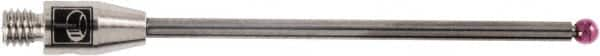 Renishaw - 0.0787 Inch Ball Diameter, Carbide Stem, M3 Thread, Ruby Point Ball Tip CMM Stylus - 1.2795 Inch Working Length, 0.0591 Inch Stem Diameter, 1.5748 Inch Overall Length - Strong Tooling