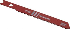 Milwaukee Tool - 2-3/4" Long, 18 Teeth per Inch, High Speed Steel Jig Saw Blade - Toothed Edge, 0.2813" Wide x 0.047" Thick, U-Shank - Strong Tooling