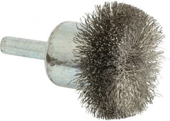 Anderson - 1-1/2" Brush Diam, Crimped, Flared End Brush - 1/4" Diam Shank, 20,000 Max RPM - Strong Tooling