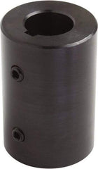 Climax Metal Products - 2" Inside x 3-5/16" Outside Diam, Set Screw Rigid Coupling with Keyway - 4-1/2" Long x 1/2" Keyway Width x 1/4" Keyway Depth - Strong Tooling