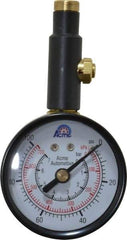 Acme - 0 to 100 psi Dial Straight Tire Pressure Gauge - Closed Check - Strong Tooling