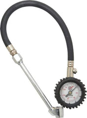 Acme - 0 to 160 psi Dial Dual Tire Pressure Gauge - Closed Check, 12' Hose Length - Strong Tooling