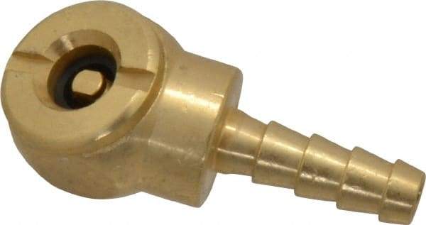 Acme - Closed Check Brass Air Chuck - Ball Foot Chuck, 1/4 Barbed - Strong Tooling