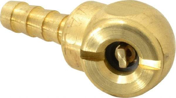 Acme - Open Check Brass Air Chuck - Ball Foot Chuck, 1/4 Barbed - Strong Tooling