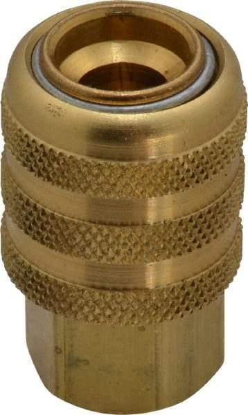 Acme - Open Check Brass Air Chuck - Lock On Chuck, 1/4 FPT - Strong Tooling