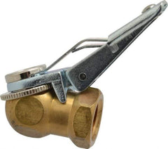 Acme - Closed Check Brass/Steel Air Chuck - Ball Foot with Clip Chuck, 1/4 FPT - Strong Tooling