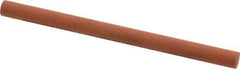 Norton - 4" Long x 1/4" Diam x 1/4" Thick, Aluminum Oxide Sharpening Stone - Round, Fine Grade - Strong Tooling