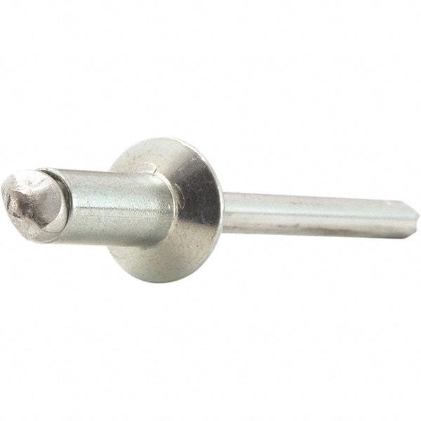 STANLEY Engineered Fastening - Size 6 Countersunk Head Steel Open End Blind Rivet - Steel Mandrel, 0.126" to 1/4" Grip, 3/16" Head Diam, 0.192" to 0.196" Hole Diam, 0.116" Body Diam - Strong Tooling