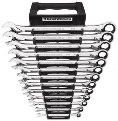 GearWrench - 13 Piece, 1/4" to 1", 12 Point Combination Wrench Set - Inch Measurement Standard, Chrome Finish, Comes in Tray - Strong Tooling