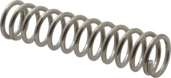 Gardner Spring - 0.3" OD, 0.038" Wire, 1-1/4" Free Length, Precision Compression Spring - 16 Lb Spring Rating, Stainless Steel - Strong Tooling