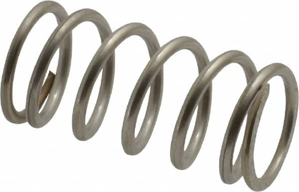 Gardner Spring - 0.6" OD, 0.063" Wire, 1-1/4" Free Length, Precision Compression Spring - 30 Lb Spring Rating, Stainless Steel - Strong Tooling