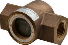 Dwyer - 1 Inch, Bronze Body Sight Flow Indicator - 125 Max psi, 4-3/8 Inch Overall Length, 200°F - Strong Tooling