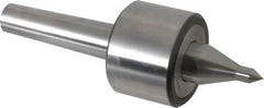 Riten - MT3 Taper Shank, 2-3/8" Head Diam 4,480 Lb Capacity Live Center - 4,000 Max RPM, 1-3/4" Head Length, 3/8" Point Diam, 1-7/8" Point Len, 310 Lb Max Workpc, 7-1/16" OAL, 5/8" Long Tip, Long Point - Strong Tooling