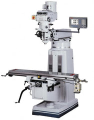 Value Collection - 9 x 49" 3 hp 220/440V 220V Variable Speed Pulley Control 3 Phase Knee Milling Machine - Strong Tooling