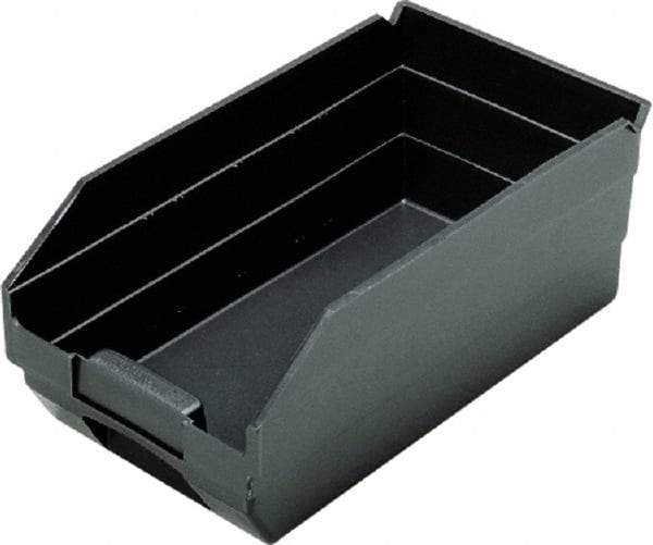 Quantum Storage - 11-5/8" Deep, Black Polypropylene Hopper Shelf Bin - 4" High x 2-3/4" Wide x 11-5/8" Long - Strong Tooling