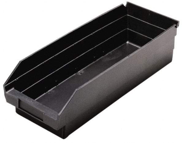 Quantum Storage - 17-7/8" Deep, Black Polypropylene Hopper Shelf Bin - 4" High x 6-5/8" Wide x 17-7/8" Long - Strong Tooling