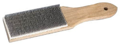 Weiler - 3/4" Trim Length Steel Brush - 4" Brush Length, 8-1/4" OAL, 1/4" Trim Length, Wood Straight Handle - Strong Tooling