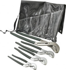 Value Collection - 4 Piece Tongue & Groove Plier Set - Comes in Plastic Pouch - Strong Tooling