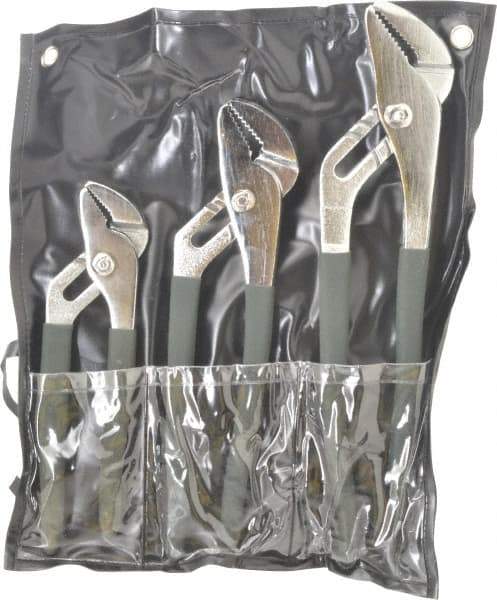 Value Collection - 3 Piece Tongue & Groove Plier Set - Comes in Plastic Pouch - Strong Tooling