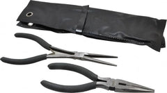 Value Collection - 2 Piece Needle Nose Plier Set - Comes in Plastic Pouch - Strong Tooling