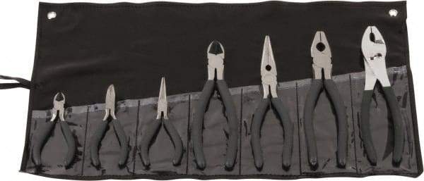 Value Collection - 7 Piece Plier Set - Comes in Plastic Pouch - Strong Tooling