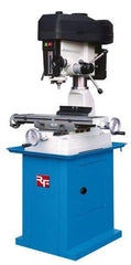 Rong Fu - 3 Phase, 16-3/8" Swing, Step Pulley Mill Drill Machine - 28-1/2" Table Length x 8-1/4" Table Width, 18-1/8" Longitudinal Travel, 6-1/4" Cross Travel, 12 Spindle Speeds, 1 hp, 230 Volts - Strong Tooling