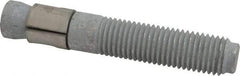 Made in USA - 1" Diam, 1" Drill, 6" OAL, 1-1/8" Min Embedment Wedge Expansion Concrete Anchor - Grade 5 Steel, Galvanized Finish, Hex Nut Head, Hex Drive, 3-1/8" Thread Length - Strong Tooling