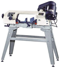 Enco - 5 x 6" Manual Combo Horizontal & Vertical Bandsaw - 1 Phase, 45° Vise Angle of Rotation, 0.33 hp, 110/220 Volts, Step Pulley Drive - Strong Tooling