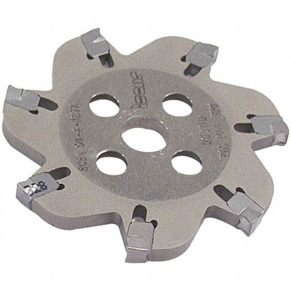 Iscar - Arbor Hole Connection, 0.106" Cutting Width, 1" Depth of Cut, 4.92" Cutter Diam, 1-1/4" Hole Diam, 16 Tooth Indexable Slotting Cutter - SGSA Toolholder, GSAN 3 Insert, Right Hand Cutting Direction - Strong Tooling