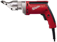 Milwaukee Tool - 2,500 SPM, 120 Volt, Pistol Grip Handle, Handheld Electric Shear - 18 Gauge (Steel) & 20 Gauge (Stainless Steel) Cutting Capacity - Strong Tooling