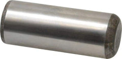 Made in USA - 1" Diam x 2-1/2" Pin Length Grade 8 Alloy Steel Standard Dowel Pin - Bright Finish, C 47-58 & C 60 (Surface) Hardness, 117,800 Lb (Single Shear), 235,600 Lb (Double Shear) Breaking Strength, 1 Beveled & 1 Rounded End - Strong Tooling